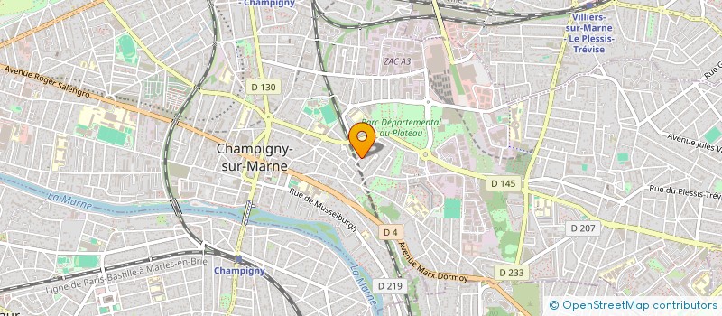 localisation de l'entreprise BUMAREG à CHAMPIGNY-SUR-MARNE