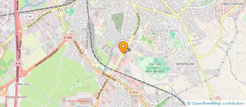 localisation de l'entreprise BUR AGRIC GESTION ETUDE ECONOMI CONJONCT  PERPIGNAN