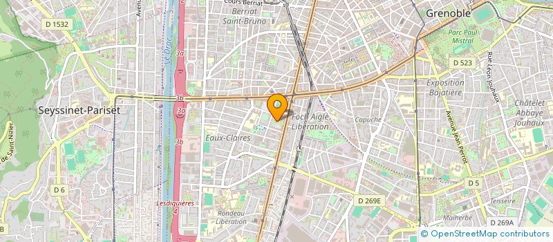 localisation de l'entreprise BUR ETUDE REALIS EQUIP TECHN à GRENOBLE