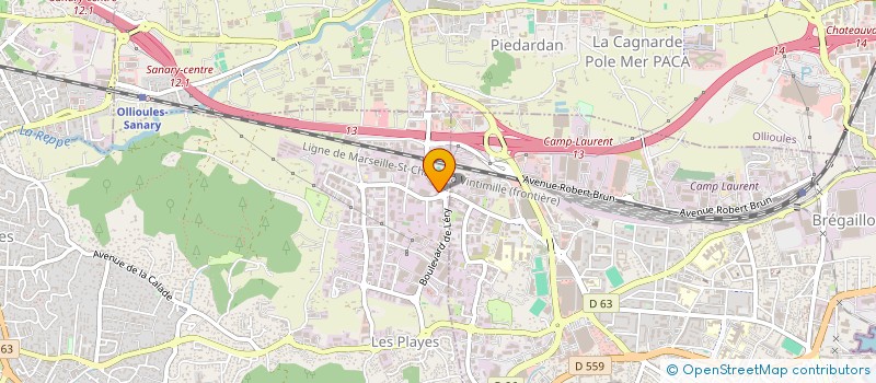 localisation de l'entreprise BUR'O 419 à SIX-FOURS-LES-PLAGES