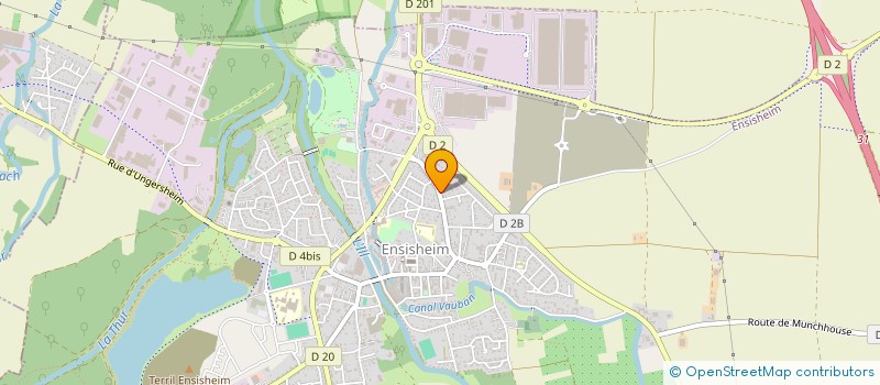 localisation de l'entreprise BURA  ENSISHEIM