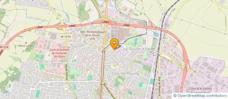 localisation de l'entreprise BURDIN à DIJON