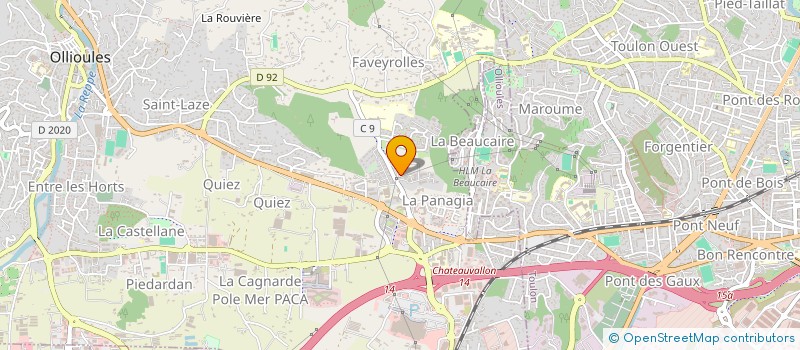 localisation de l'entreprise BUREAU 157  OLLIOULES