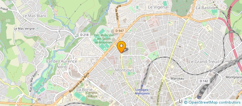 localisation de l'entreprise BUREAU CONTROLES IMMOBILIERS JF POIRIER à LIMOGES