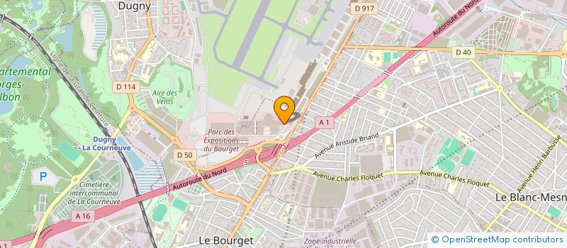 localisation de l'entreprise BUREAU D'ENQUETES ET D'ANALYSES POUR LA SECURITE DE L'AVIATION CIVILE à LE BOURGET