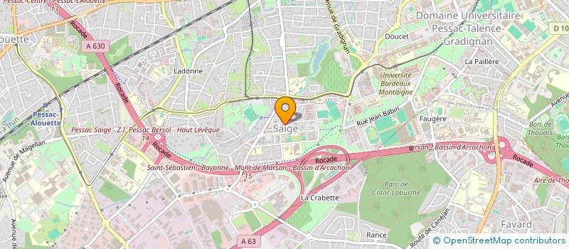 localisation de l'entreprise BUREAU D'ETUDE DE LOISIRS SPORTIFS ET EDUCATIFS 33 à PESSAC