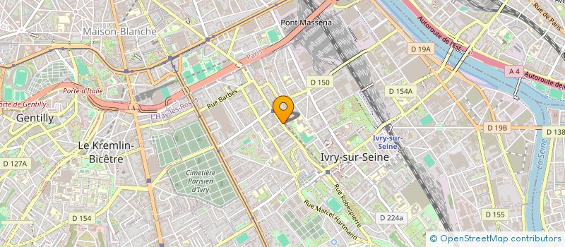 localisation de l'entreprise BUREAU D'ETUDE DE RECHERCHE POUR LA CONSTRUCTION ET LA RECONSTRUCTION  IVRY-SUR-SEINE