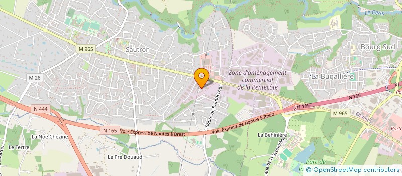 localisation de l'entreprise BUREAU D'ETUDE GEOLOGIQUE ET GEOPHYSIQUE à SAUTRON