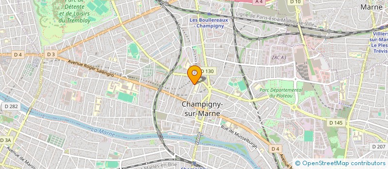 localisation de l'entreprise BUREAU D'ETUDES 42  CHAMPIGNY-SUR-MARNE