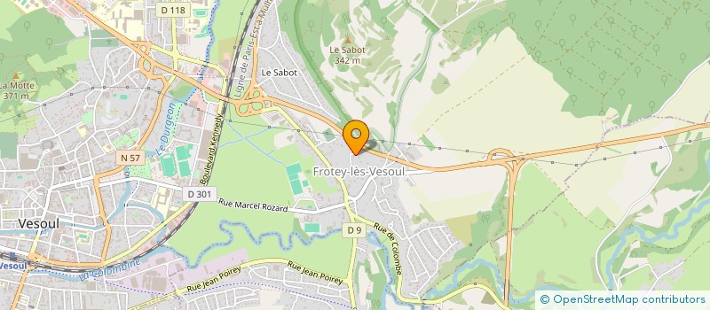 localisation de l'entreprise BUREAU D'ETUDES A.M. à FROTEY-LES-VESOUL