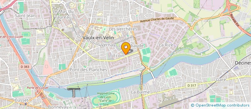 localisation de l'entreprise BUREAU D'ETUDES BETICE  VAULX-EN-VELIN