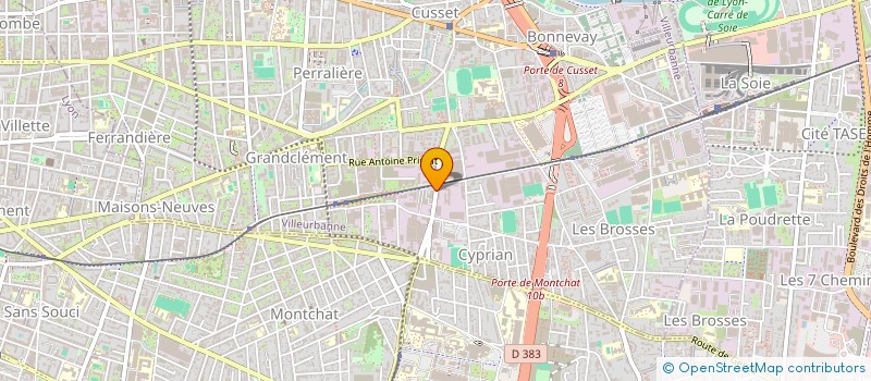localisation de l'entreprise BUREAU D'ETUDES BIANCHI à VILLEURBANNE