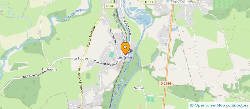 localisation de l'entreprise BUREAU D'ETUDES BOURBONNAIS BERRY à VAUX