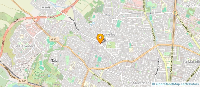 localisation de l'entreprise BUREAU D'ETUDES CLEMENT à FONTAINE-LES-DIJON