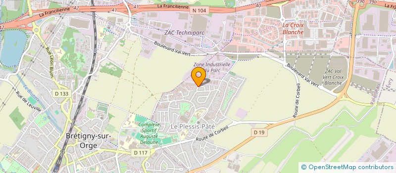 localisation de l'entreprise BUREAU D'ETUDES CLIMAT-CHAUD  LE PLESSIS-PATE