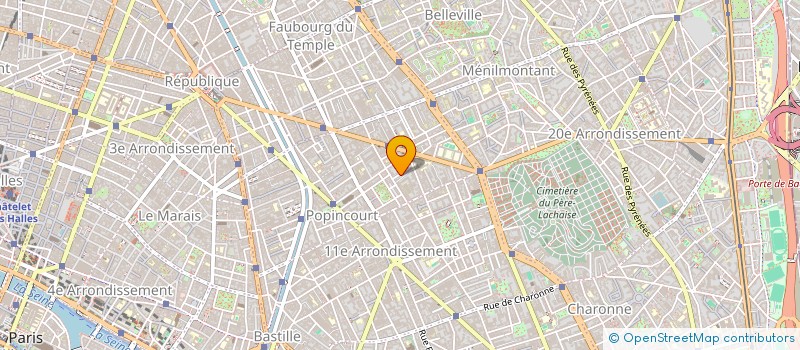 localisation de l'entreprise BUREAU D'ETUDES COORDINATION-G.T.R-  PARIS