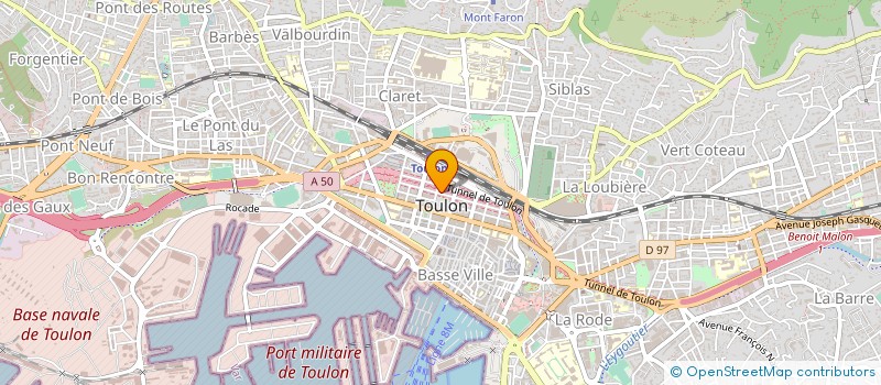localisation de l'entreprise BUREAU D'ETUDES DE GESTION DE L'ESPACE ET D'AMENAGEMENT DU TERRITOIRE MATHIEU à TOULON