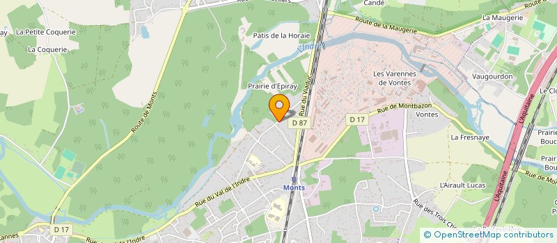 localisation de l'entreprise BUREAU D ETUDES ENGINEERING  MONTS