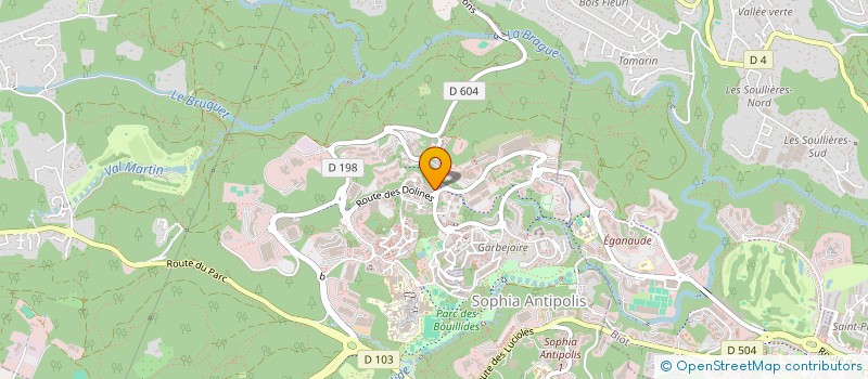 localisation de l'entreprise BUREAU D'ETUDES ET TELESERVICES à VALBONNE