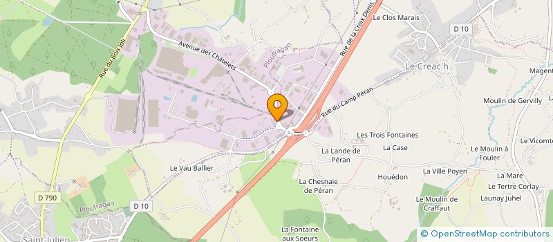 localisation de l'entreprise BUREAU D'ETUDES EUZEN  TREGUEUX