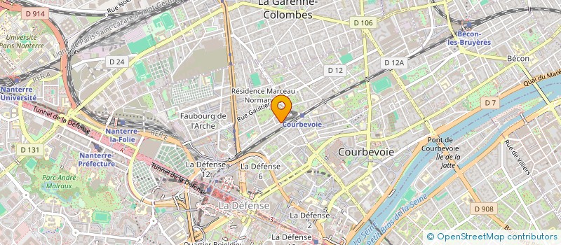 localisation de l'entreprise BUREAU D ETUDES INGENIERIE à COURBEVOIE
