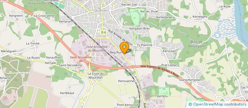 localisation de l'entreprise BUREAU D'ETUDES LE BIGAUT (B.E LE BIGAUT) à QUEVEN