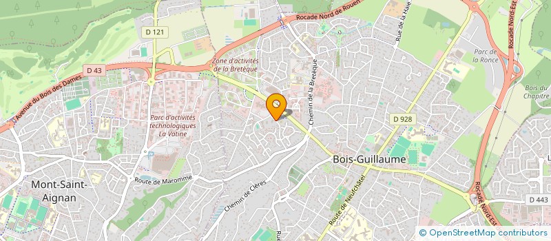 localisation de l'entreprise BUREAU D ETUDES POUR L ENVIRONNEMENT  BOIS-GUILLAUME