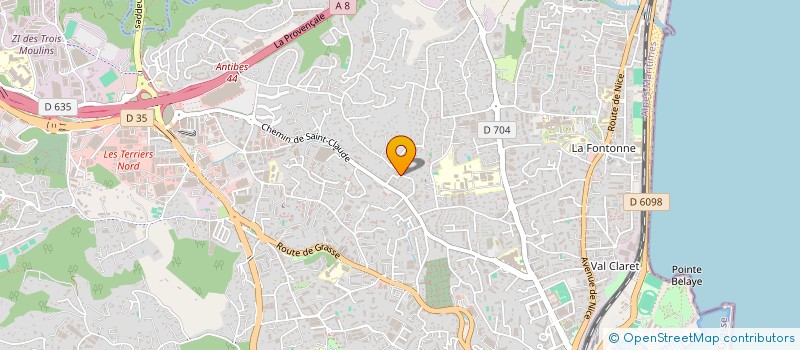 localisation de l'entreprise BUREAU D ETUDES POUR LA CONSTRUCTION à ANTIBES