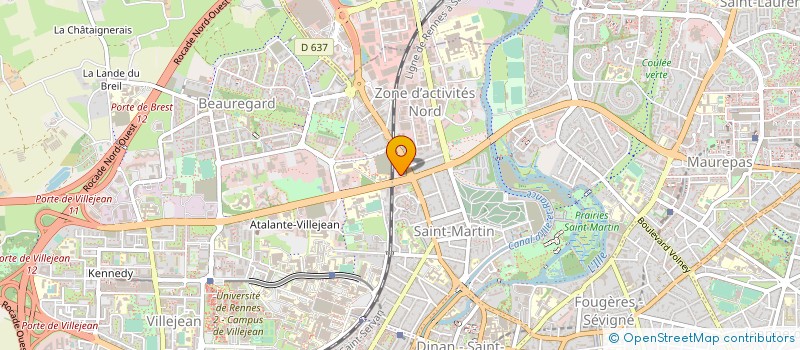 localisation de l'entreprise BUREAU D ETUDES RENAUDIN ARRIVE  RENNES