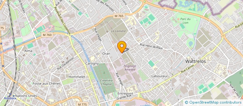 localisation de l'entreprise BUREAU D'ETUDES TECHNIQUES à ROUBAIX
