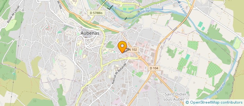 localisation de l'entreprise BUREAU D ETUDES TECHNIQUES DU BATIMENT  AUBENAS