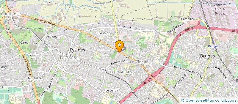 localisation de l'entreprise BUREAU D'ETUDES TECHNIQUES ET DE REALISATIONS IMMOBILIERES à EYSINES