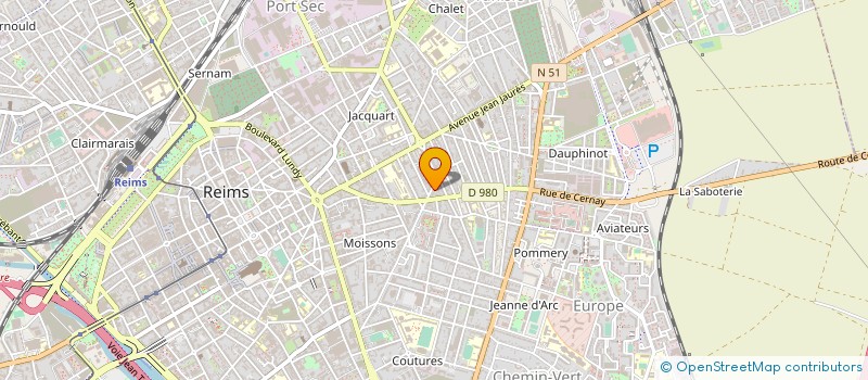 localisation de l'entreprise BUREAU D'ETUDES TECHNIQUES ET STRUCTURES TAYLOR - BET TAYLOR à REIMS