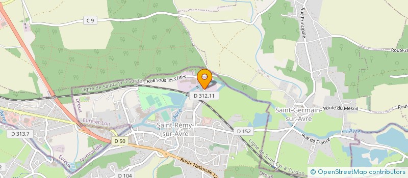 localisation de l'entreprise BUREAU D'ETUDES TECHNIQUES FLUIDES ENERGIES ENVIRONNEMENT à SAINT-REMY-SUR-AVRE