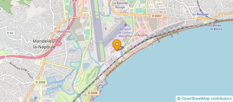 localisation de l'entreprise BUREAU D'ETUDES TECHNIQUES MAURICE TURRA à CANNES