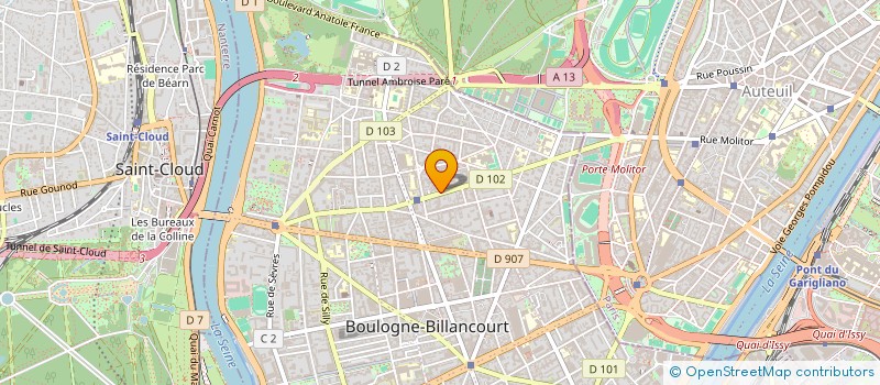 localisation de l'entreprise BUREAU D'ETUDES TECHNIQUES T.C.O. à BOULOGNE-BILLANCOURT