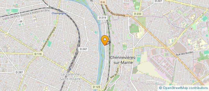 localisation de l'entreprise BUREAU D'ETUDES TECHNIQUES VEYRET ET CIE à CHENNEVIERES-SUR-MARNE
