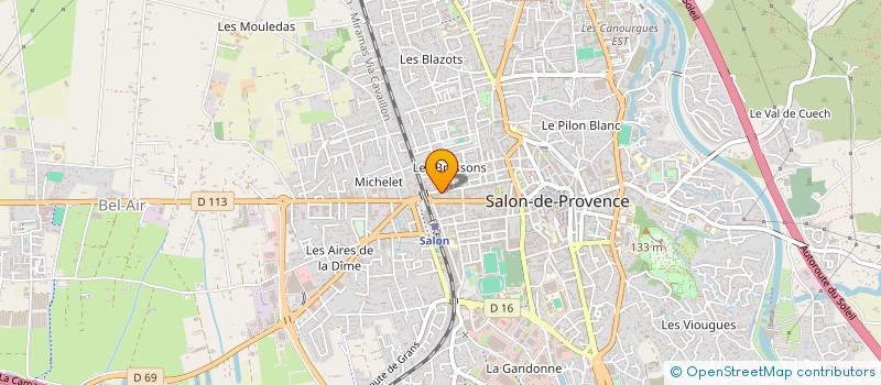 localisation de l'entreprise BUREAU D'ETUDES TECHNIQUES YVARS à SALON-DE-PROVENCE