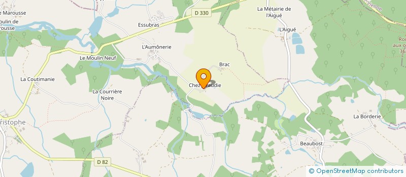 localisation de l'entreprise BUREAU D'ETUDES TROUILLAUD à SAINT-CHRISTOPHE