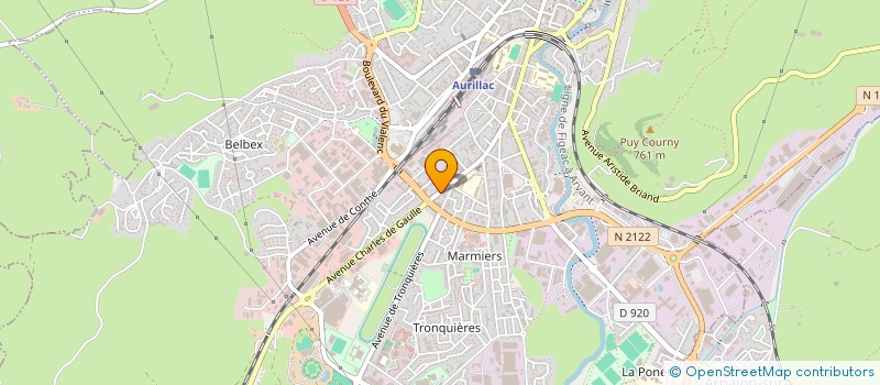 localisation de l'entreprise BUREAU D'EXPERTISE COMPTABLE ET D'AUDIT 15 à AURILLAC