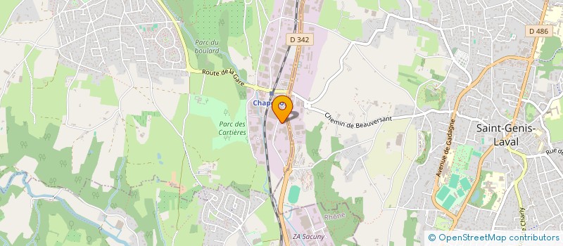 localisation de l'entreprise BUREAU D'INGENIERIE DE RECHERCHE ET DE DEVELOPPEMENT EN ECOLOGIE  CHAPONOST