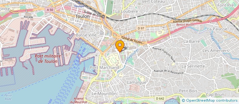 localisation de l'entreprise BUREAU DE GESTION ET DE TRANSACTIONS IMMOBILIERES BGTI à TOULON