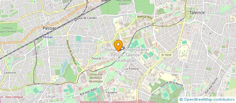 localisation de l'entreprise BUREAU DE LA COHESION DE L'ECOLE NATIONALE SUPERIEURE DE MATERIAUX, AGROALIMENTAIRE ET CHIMIE DE BORDEAUX à PESSAC