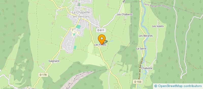 localisation de l'entreprise BUREAU DES ACCOMPAGNATEURS SUD VERCORS RANDO VERCORS à LA CHAPELLE-EN-VERCORS