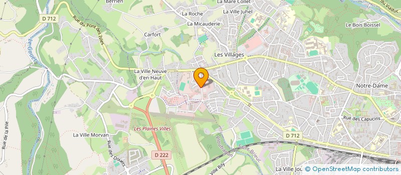 localisation de l'entreprise BUREAU DES APPRENTIS PACTE - CCI FORMATION 22  SAINT-BRIEUC