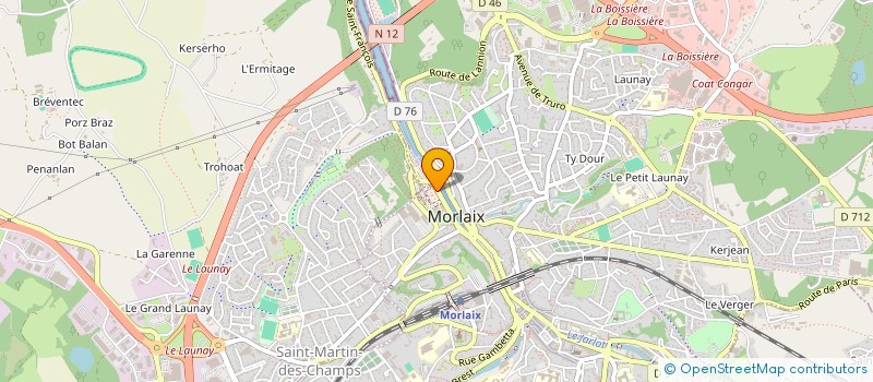 localisation de l'entreprise BUREAU DES ARTISTES ET ASSOCIES à MORLAIX