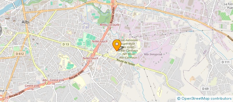 localisation de l'entreprise BUREAU DES ARTS DE L'ECOLE DES MINES D'ALBI-CARMAUX à ALBI