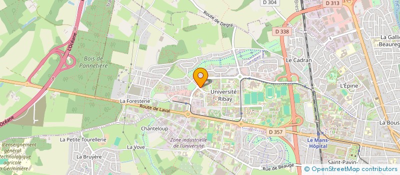 localisation de l'entreprise BUREAU DES ARTS DE L'ECOLE SUPERIEURE DES GEOMETRES ET TOPOGRAPHES DU CNAM - BDA SUPGETO  LE MANS