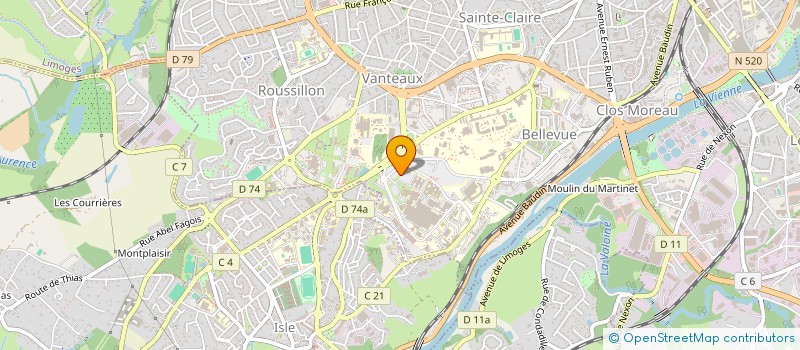 localisation de l'entreprise BUREAU DES CARABINS LIMOUGEAUDS à LIMOGES
