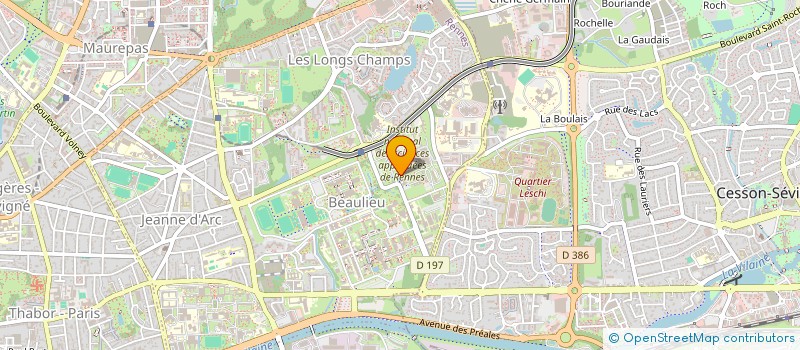 localisation de l'entreprise BUREAU DES ELEVES DE LA PROMOTION GENIE MATHEMATIQUE DE L'INSA DE RENNES ( BDE GM INSA RENNES) à RENNES